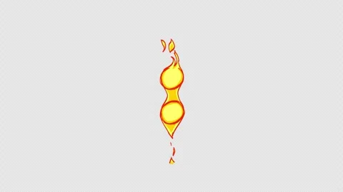 Cartoon Fire Orbs, Magical Flame Attack Stock Footage 337836916