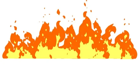 Cartoon Fire Of Raging Flames 動画素材 138186037