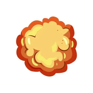 Cartoon fireball explosion creating powerful comic effect Stock Illustration