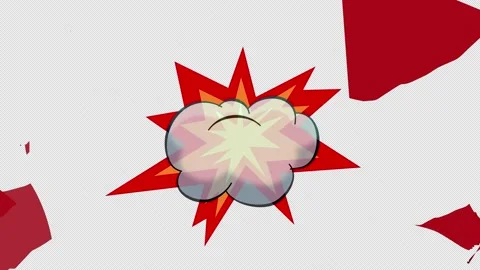 Cartoon Firecracker Explosion Stock Footage 236732345