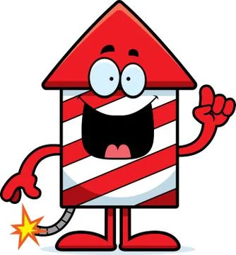 Cartoon firework idea 스톡 일러스트