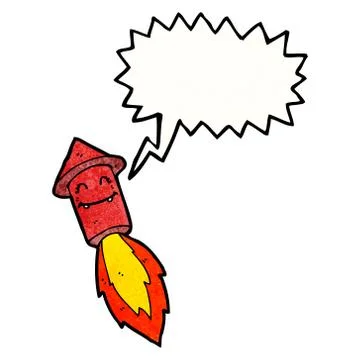 Cartoon firework rocket Stock Illustration
