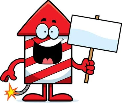 Cartoon firework sign 스톡 일러스트