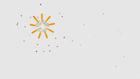 Cartoon Fireworks Animation Horizontal with Alpha Channel 動画素材 335509558