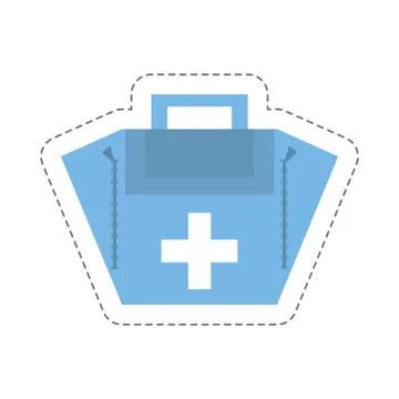 Cartoon first aid kit case Illustrazione stock