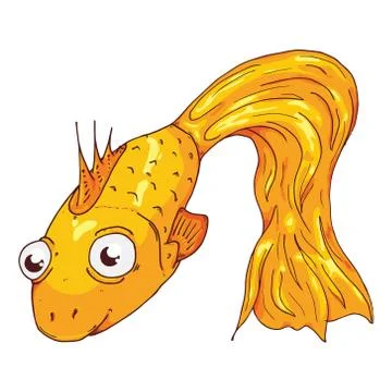 Cartoon fish icon. Stock Illustration