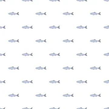 Cartoon fish seamless pattern swimming on background Stockillustratie