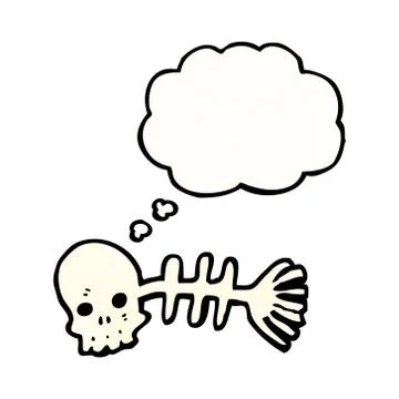 Cartoon fish skeleton Stock Illustration