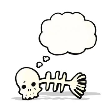 Cartoon fish skeleton Stock Illustration