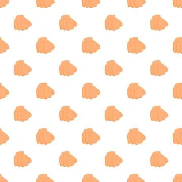 Cartoon fist pattern representing power and strength Stock Illustration
