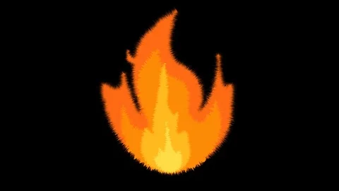 Cartoon flame animation. Flame backgroun... | Stock Video | Pond5