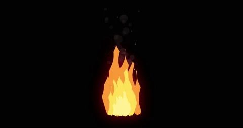 Cartoon flame animation. Stock Footage 140280060