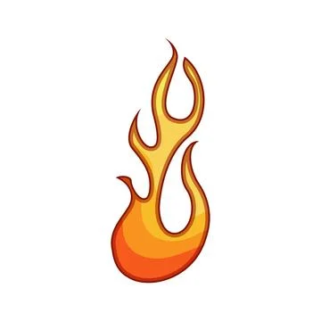 Cartoon flame element vector illustration for design Stock Illustration