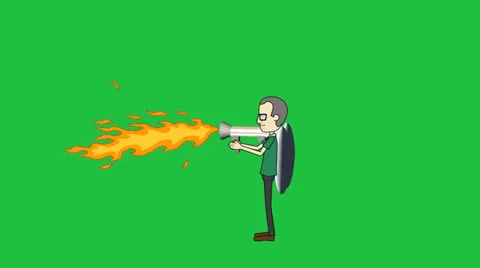 Cartoon Flamethrower:  Looping Видео 39954990