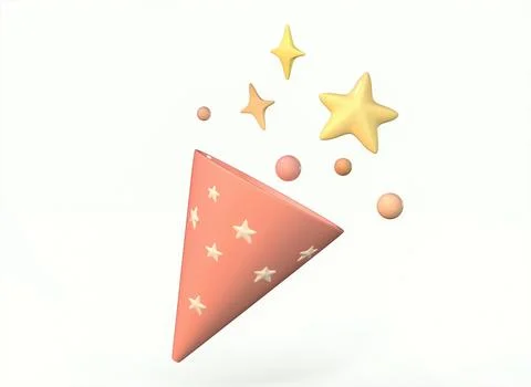 Cartoon flapper icon on a white background 3d rendering Stock Photos