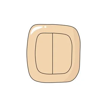 Cartoon flat illustration of light switch on and off. Electricity concept for 库存插图