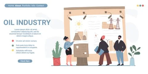 Cartoon flat visitors and workers characters at exhibition,vector landing page 스톡 일러스트