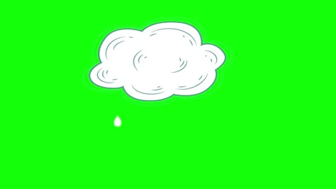 Cartoon Floating on Green Screen Chroma Key Background Stock Footage 341336768