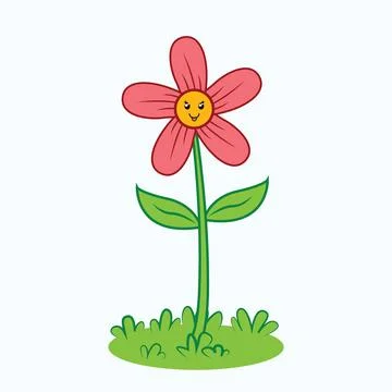 Cartoon Flower illustration EPS Vector Illustrazione stock