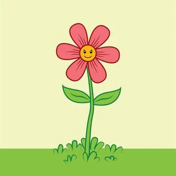 Cartoon Flower illustration EPS Vector Stock-Illustration