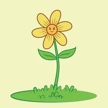Cartoon Flower illustration EPS Vector Illustrazione stock