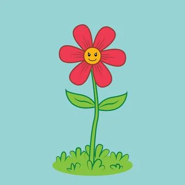 Cartoon Flower illustration EPS Vector Illustrazione stock