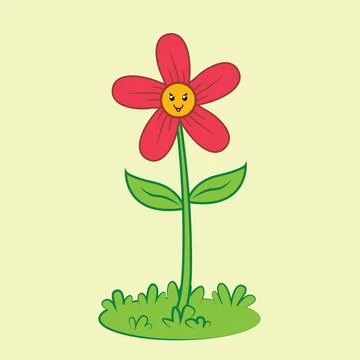 Cartoon Flower illustration EPS Vector Illustrazione stock