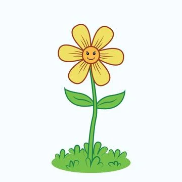 Cartoon Flower illustration EPS Vector Illustrazione stock
