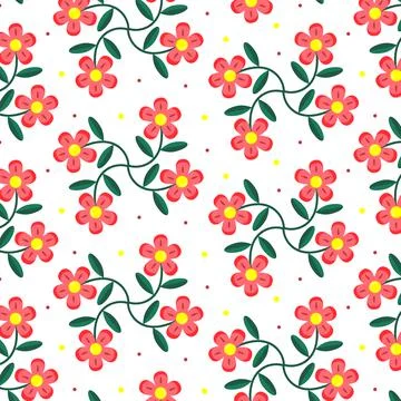 Cartoon flower pattern. Stock Illustration