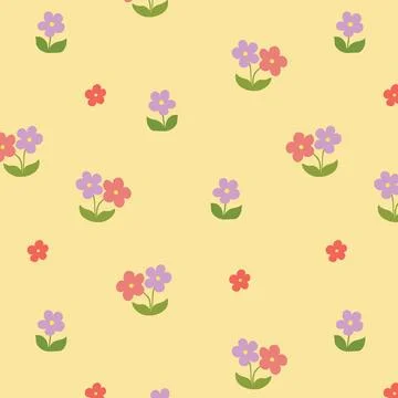 Cartoon flower pattern Stock Illustration