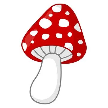 Cartoon fly agaric. Simple vector illustration イラスト素材