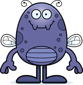 Cartoon Fly Smiling Stock Illustration
