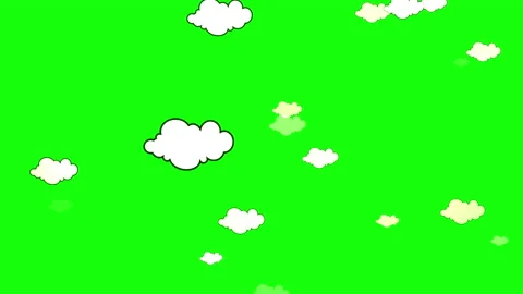 Cartoon Flying Clouds Stock Footage 231971251
