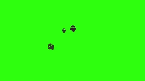 Cartoon Flying white Ghost on an green screen. More elements in our portfolio. Stock Footage 237417696