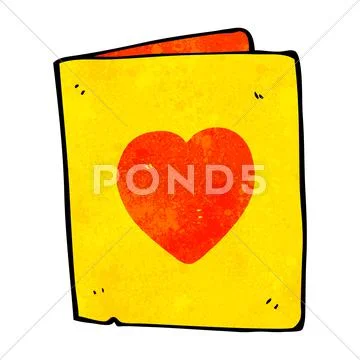 Cartoon folded card Stock Illustration