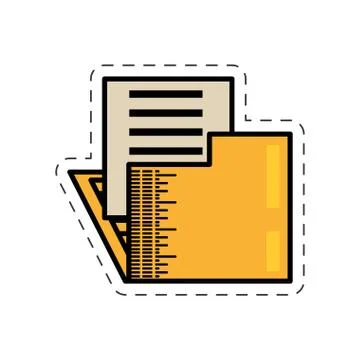 Cartoon folder file document image 스톡 일러스트