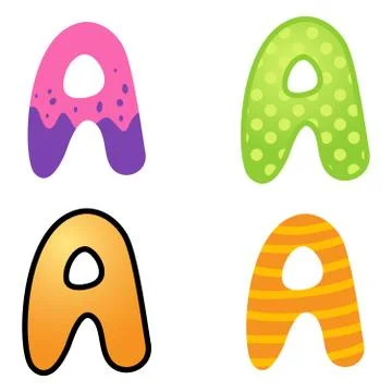 Cartoon Font Type Stock Illustration