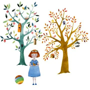 Cartoon forest Stock Illustration