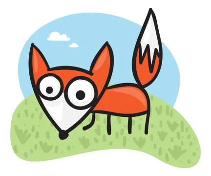 Cartoon fox Stock Illustration