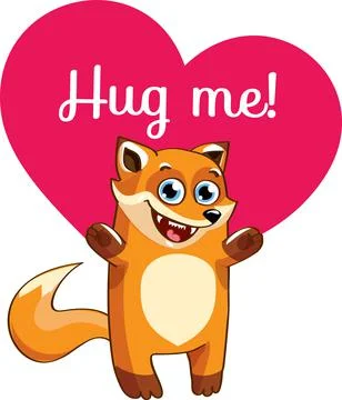 Cartoon fox ready for a hugging Stock-Illustration