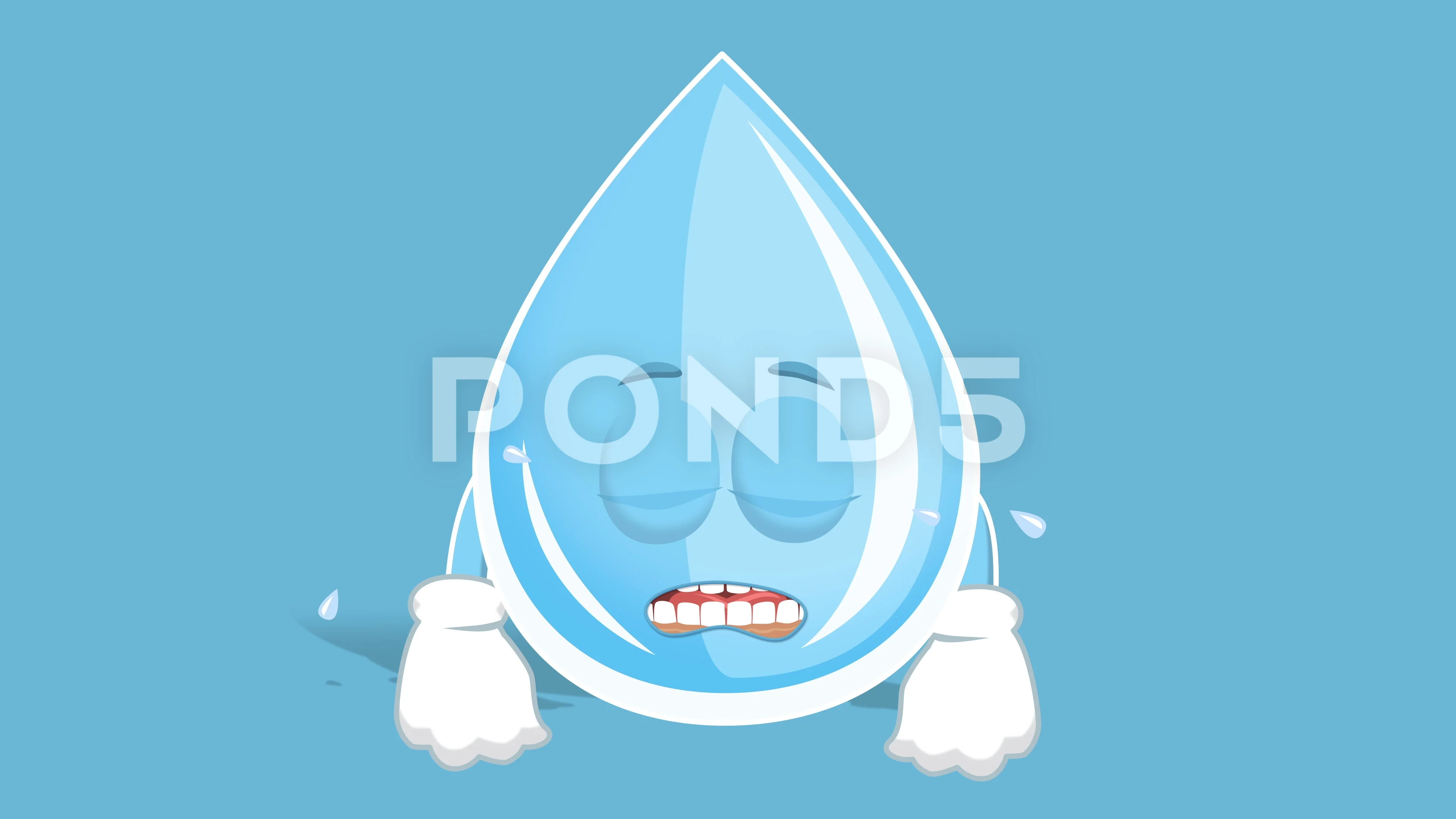 Cartoon Fresh Drinking Water Drop Ill Si... | Stock Video | Pond5