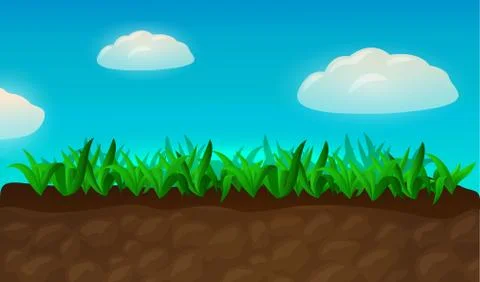 Cartoon fresh grass Stock Illustration