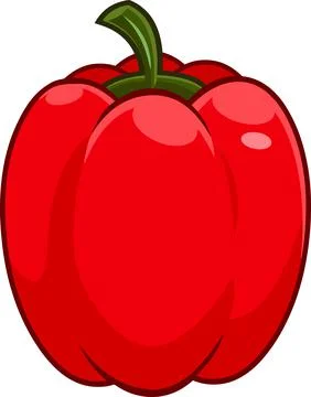 Cartoon Fresh Red Pepper Illustrazione stock
