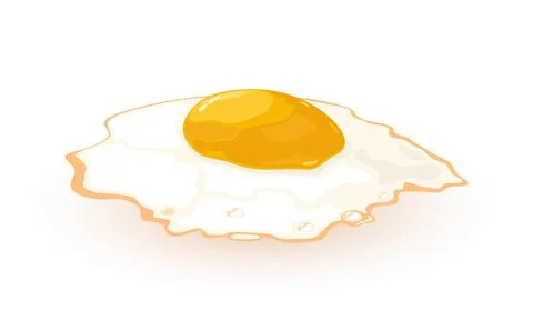 Cartoon fried chicken egg Illustrazione stock