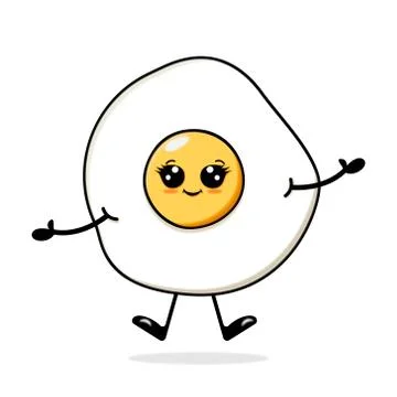 Cartoon fried egg Stock Illustration