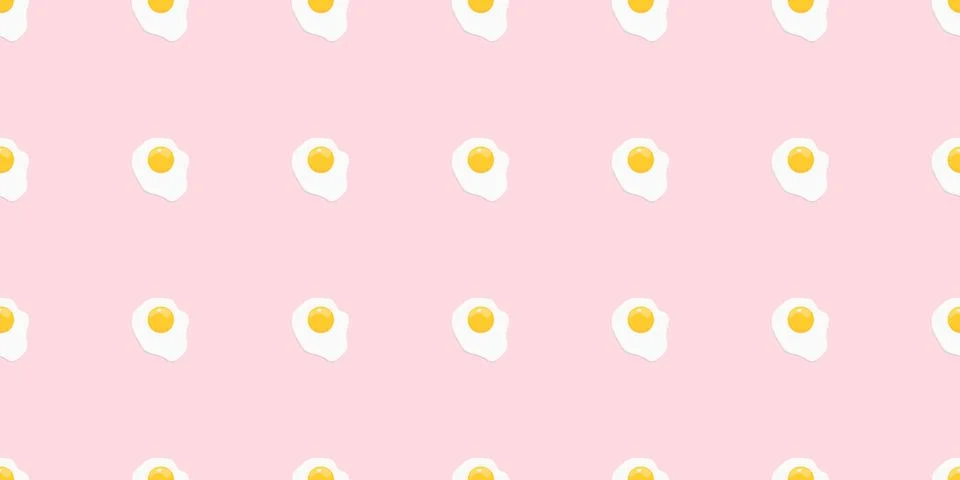 Cartoon fried egg seamless pattern Illustrazione stock