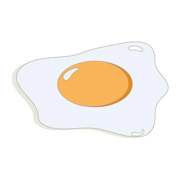 Cartoon fried egg shape. Vector Stock Illustration