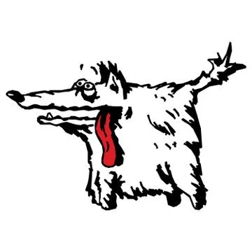 Cartoon friendly dog 스톡 일러스트