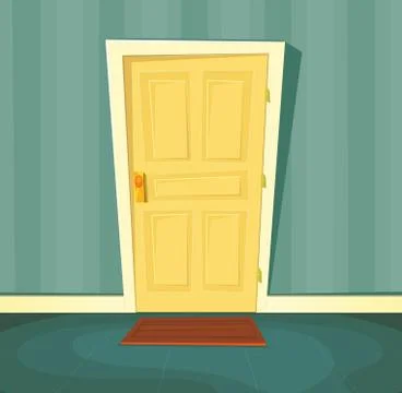 Cartoon front door Stock Illustration