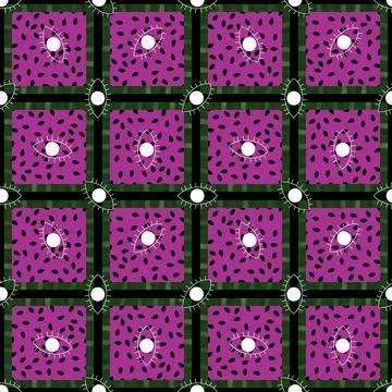 Cartoon fruit seamless watermelon pattern for wrapping paper and fabrics Stock Illustration